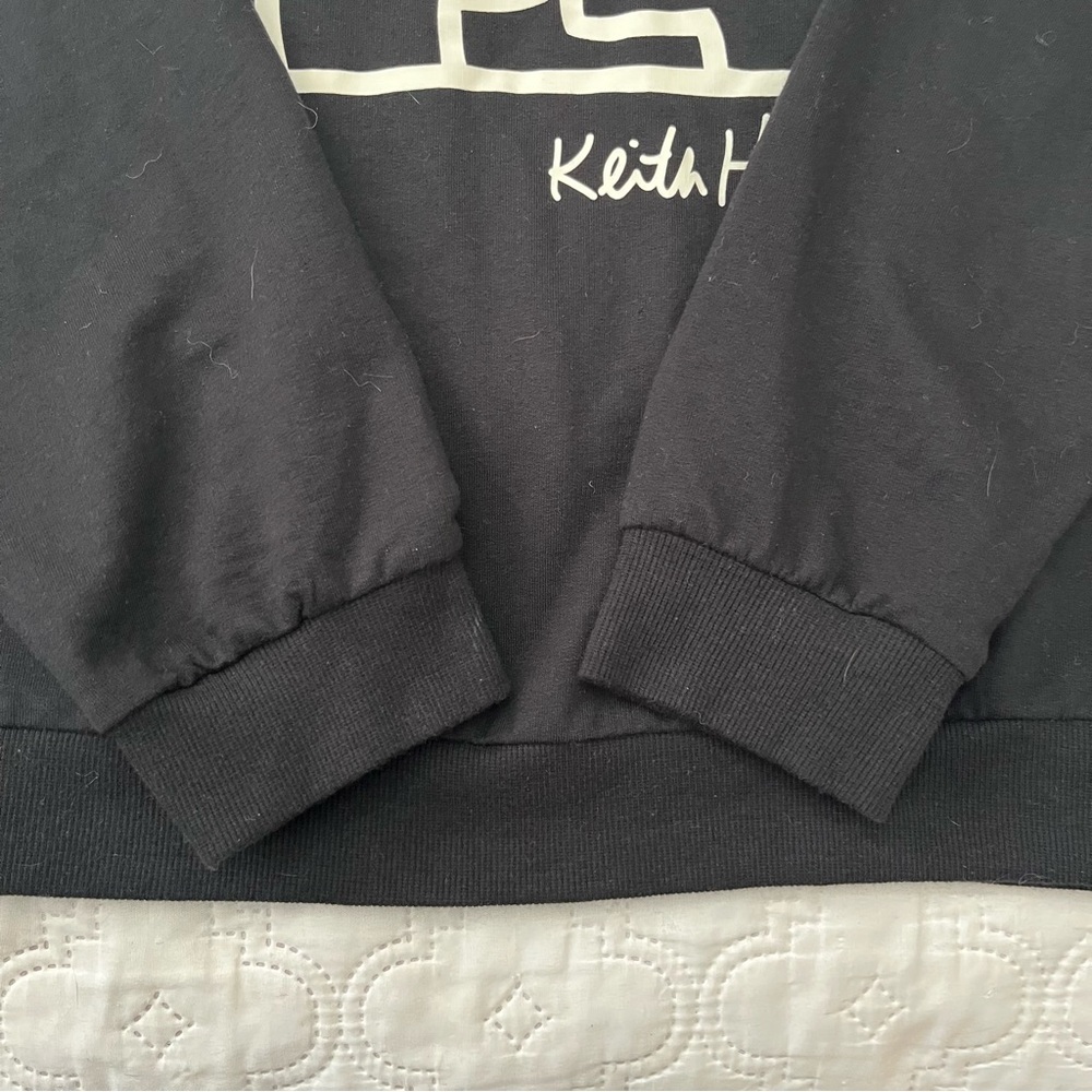 Keith Haring Graphic Heart Sweatshirt Womens Pullover Black Size S - Picture 11 of 16